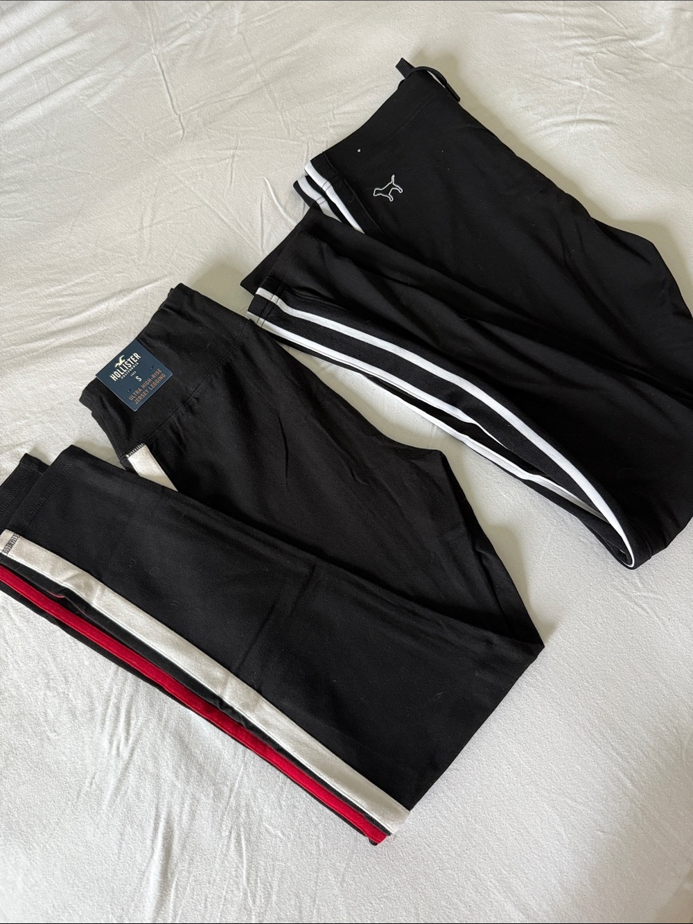 Black Joggers with side stripes - set of 2